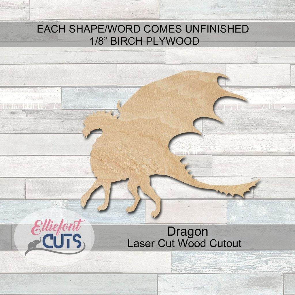 Dragon Wood Cutouts - Elliefont Styles