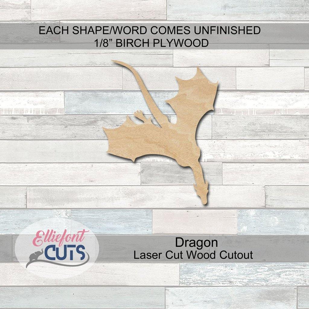 Dragon Wood Cutouts - Elliefont Styles