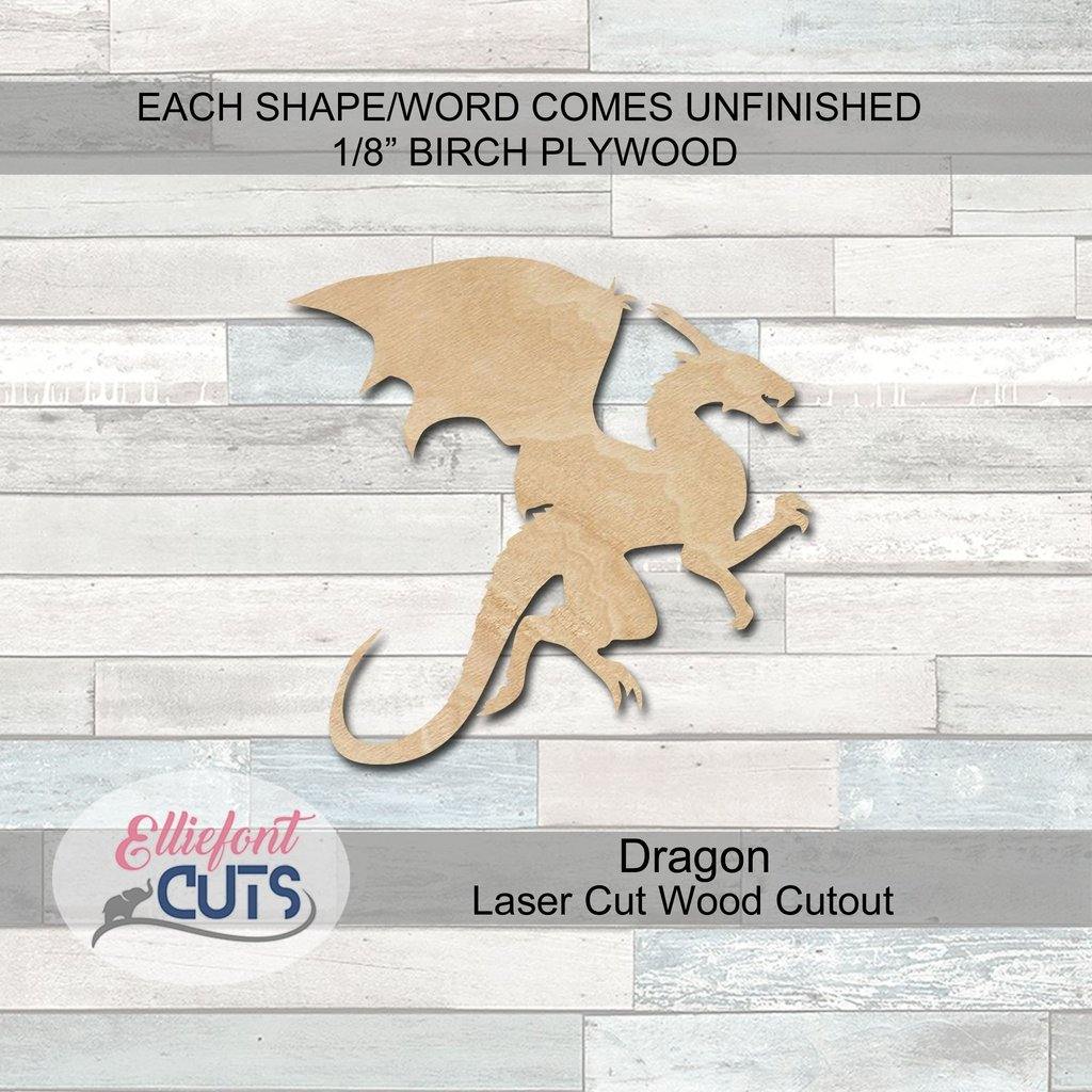 Dragon Wood Cutouts - Elliefont Styles
