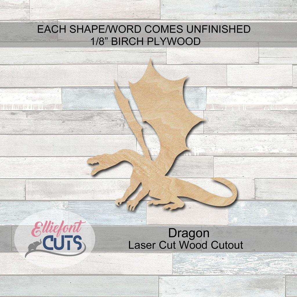 Dragon Wood Cutouts - Elliefont Styles