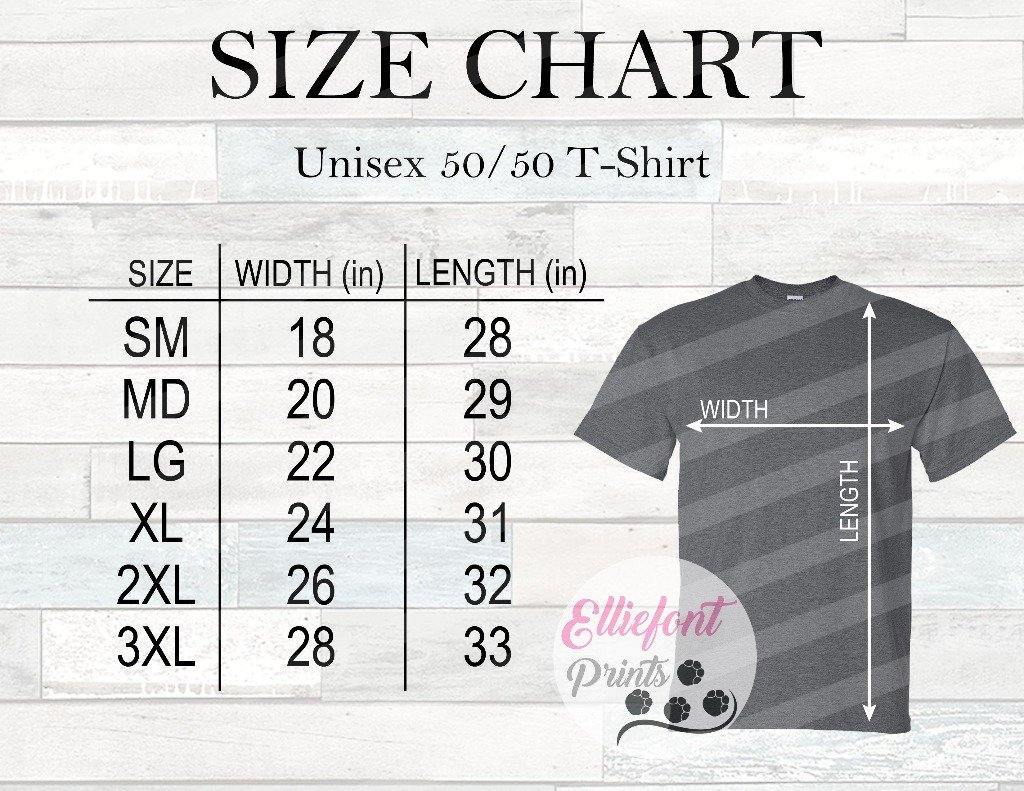 Gildan 800 Size Chart