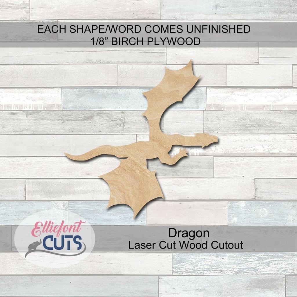 Dragon Wood Cutouts - Elliefont Styles