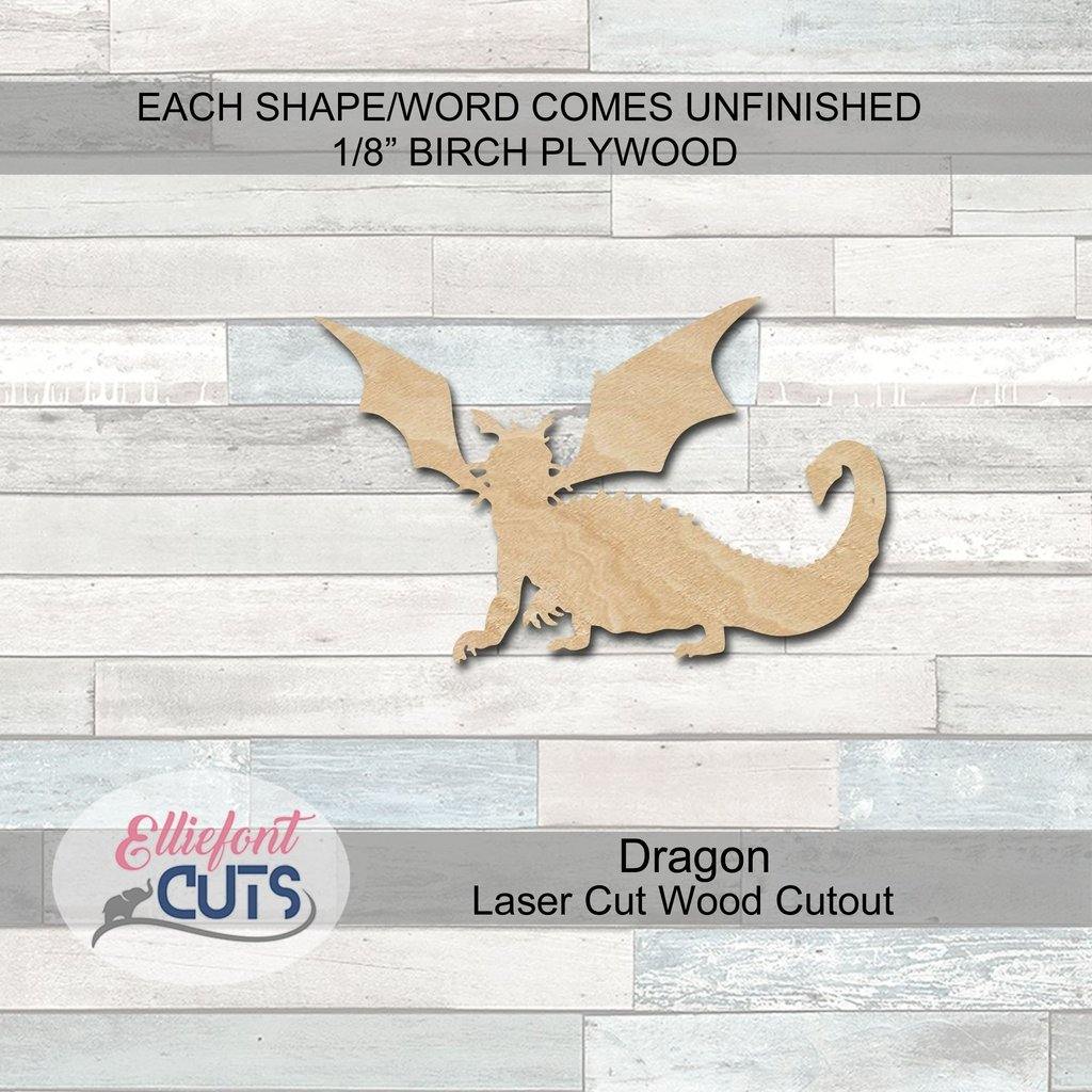 Dragon Wood Cutouts - Elliefont Styles