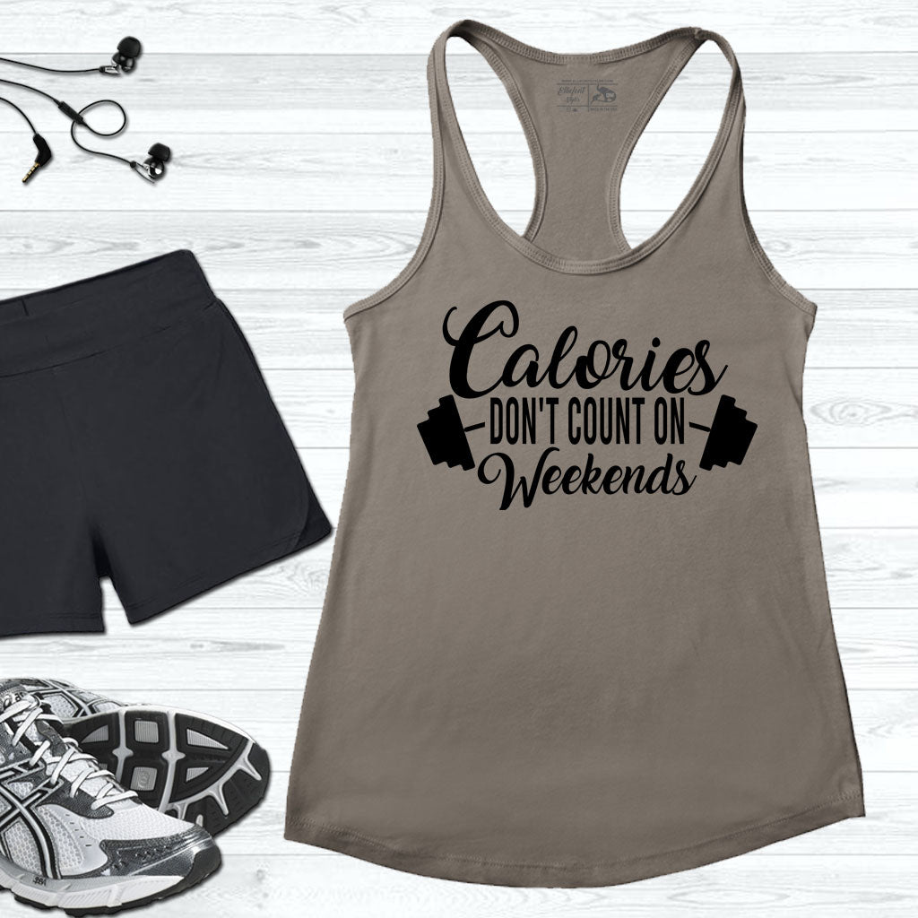 weekend calories workout tank