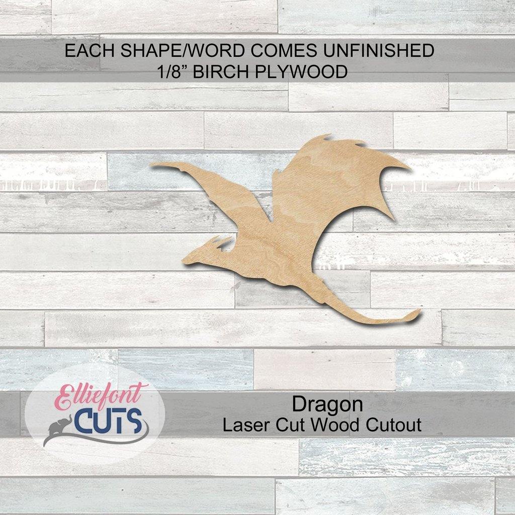 Dragon Wood Cutouts - Elliefont Styles