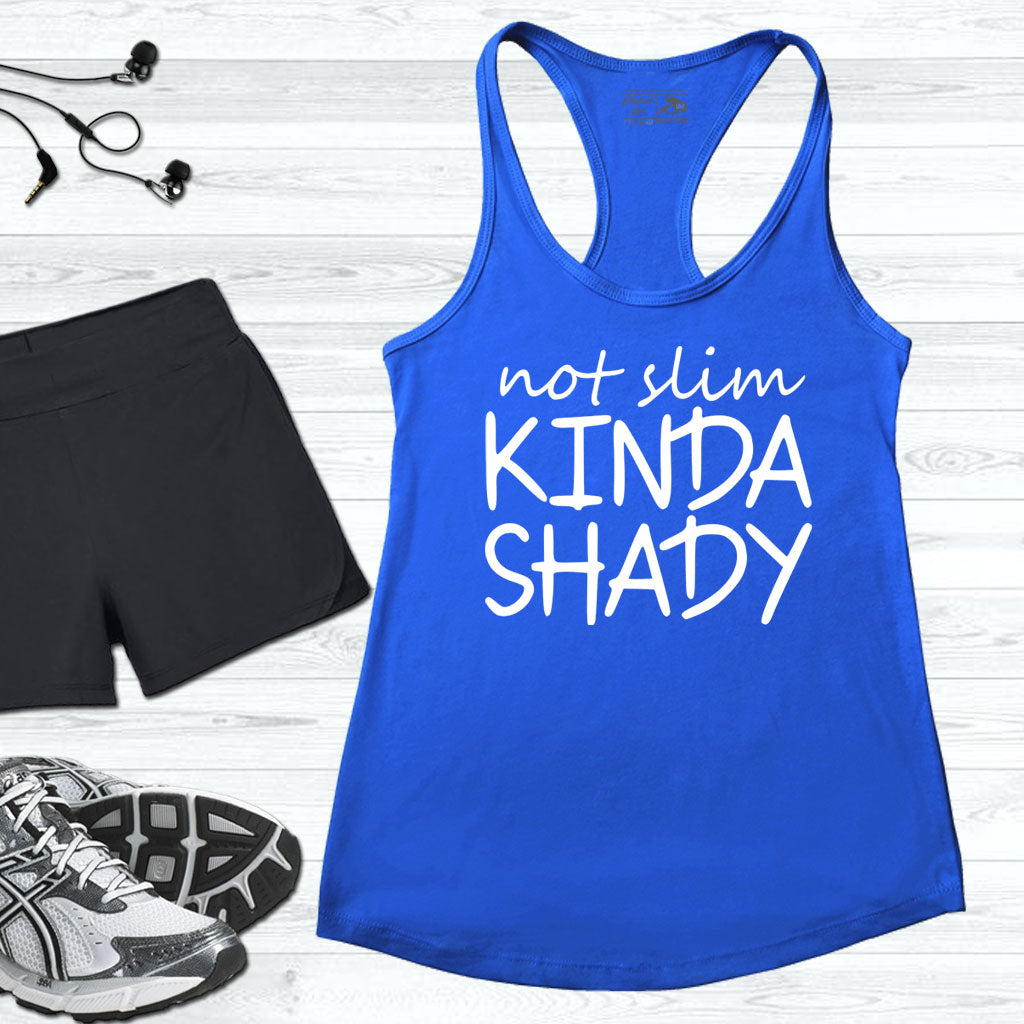 womens racerback tank not slim kinda shady