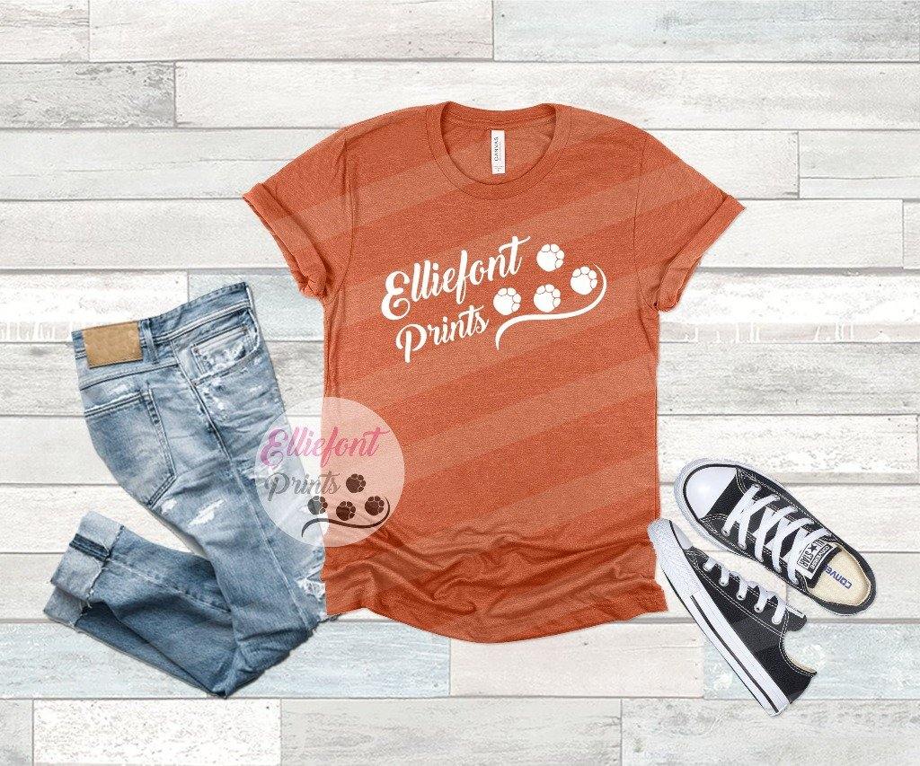 Bella Canvas 3001 Mockup Heather Autumn Flatlay - Elliefont Styles