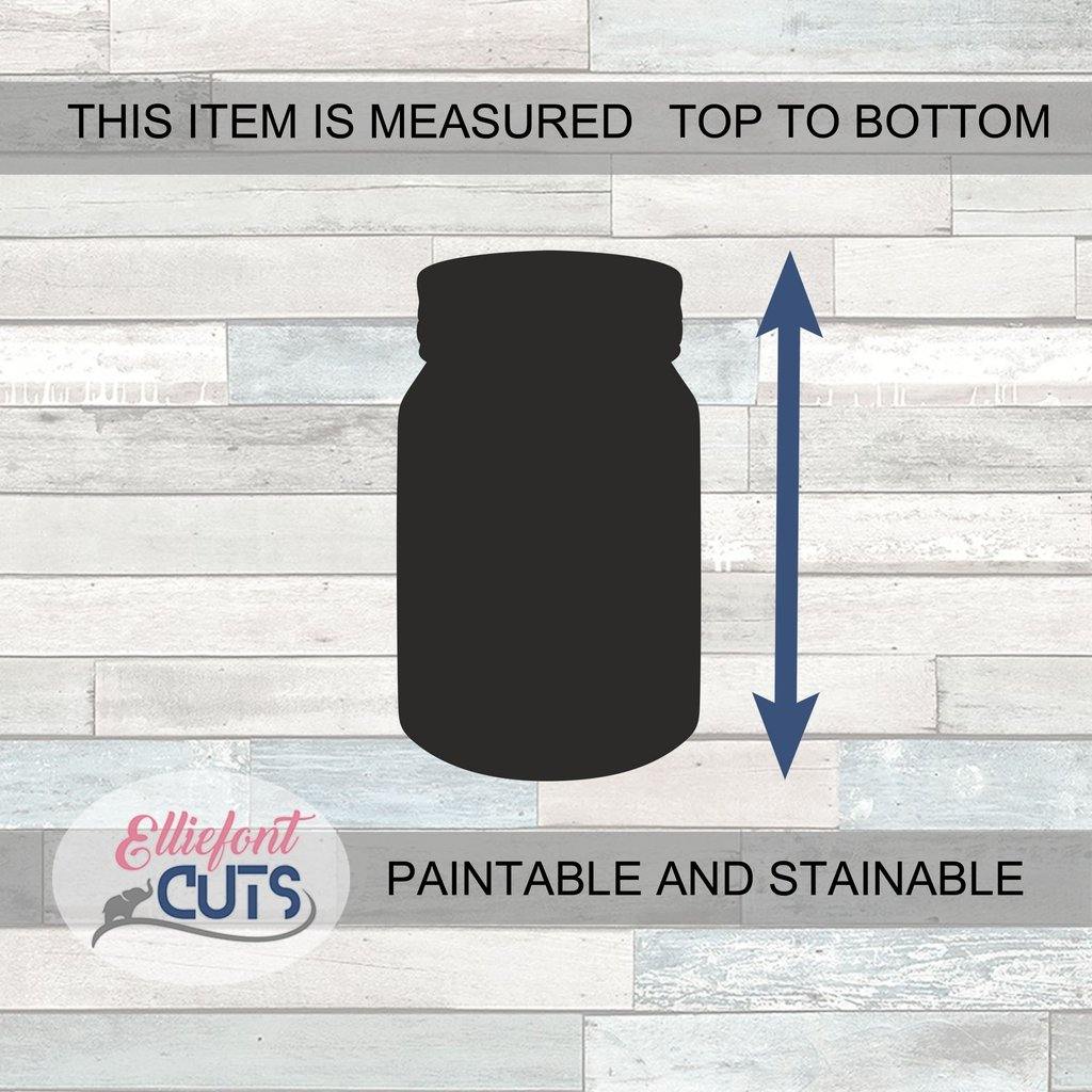 Mason Jar Wood Cutouts - Elliefont Styles