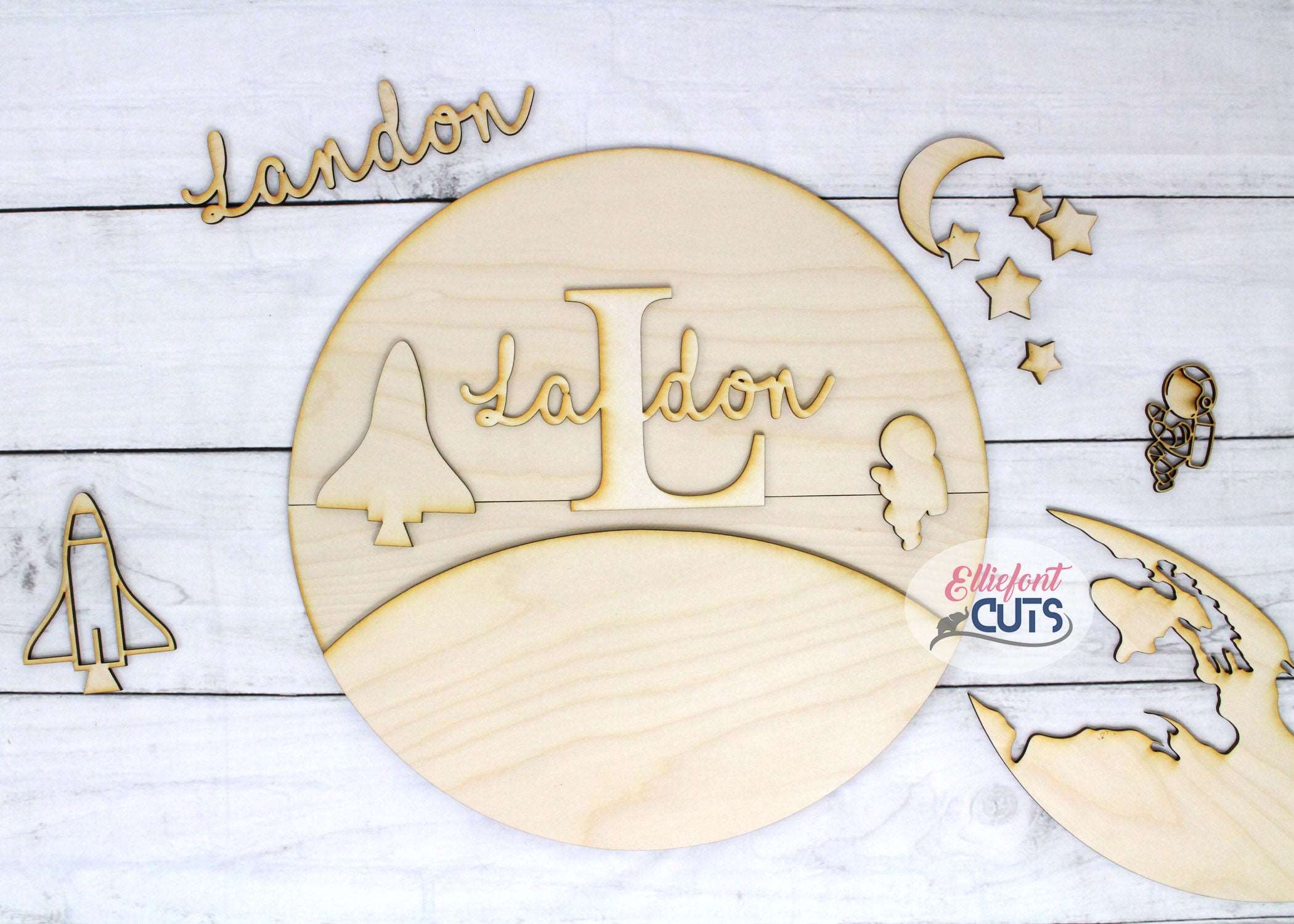 Astronaut Space DIY Wood Sign Kit