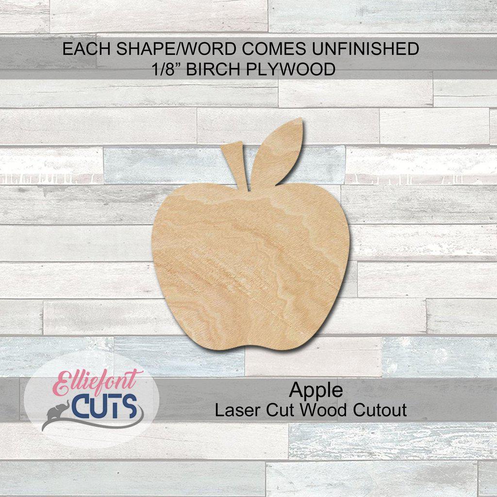 Apple Wood Cutouts - Elliefont Styles