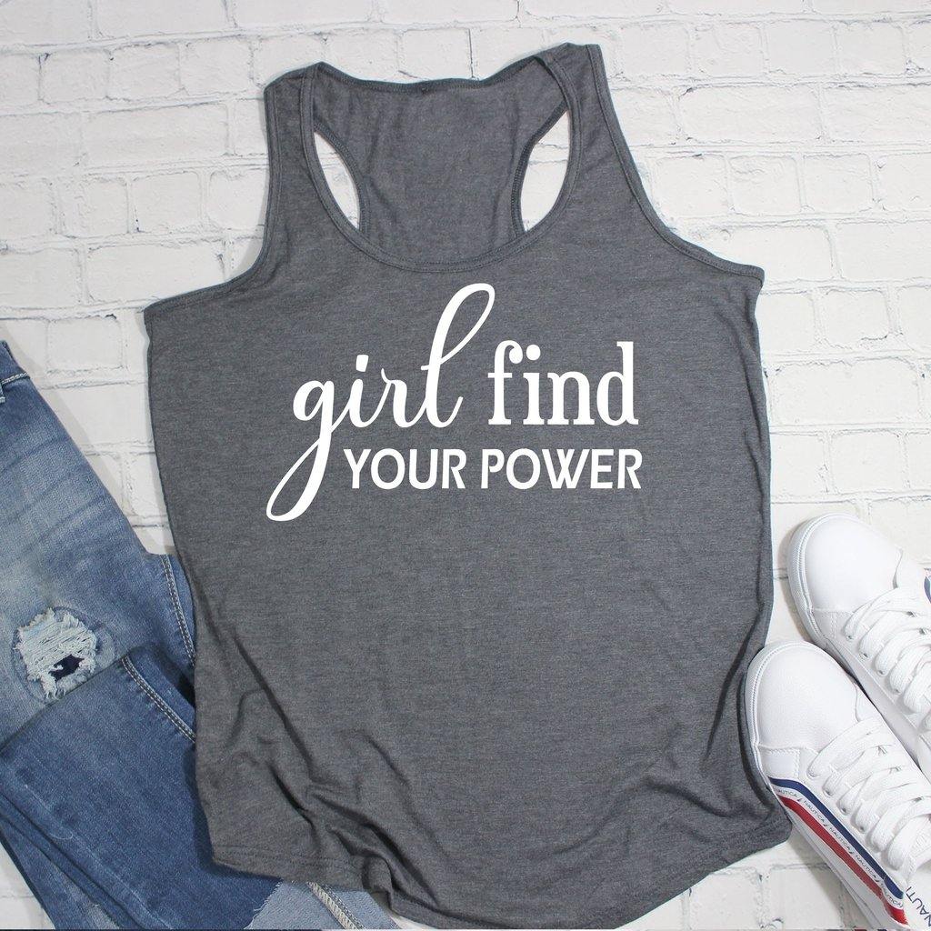 Girl Find Your Power Workout Tank Top - Elliefont Styles