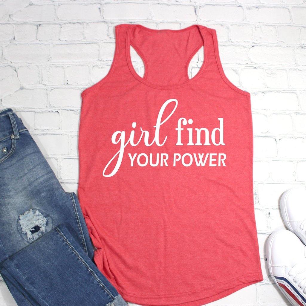 Girl Find Your Power Workout Tank Top - Elliefont Styles