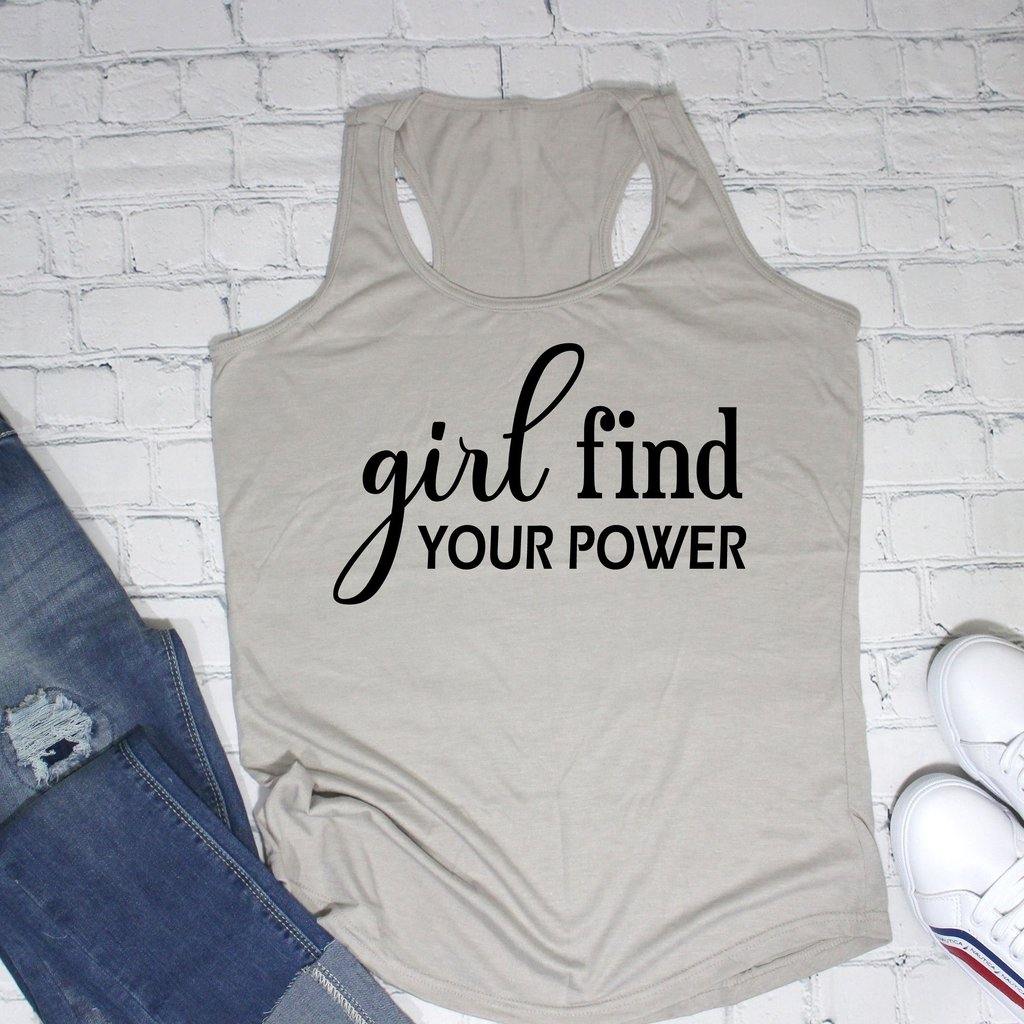 Girl Find Your Power Workout Tank Top - Elliefont Styles