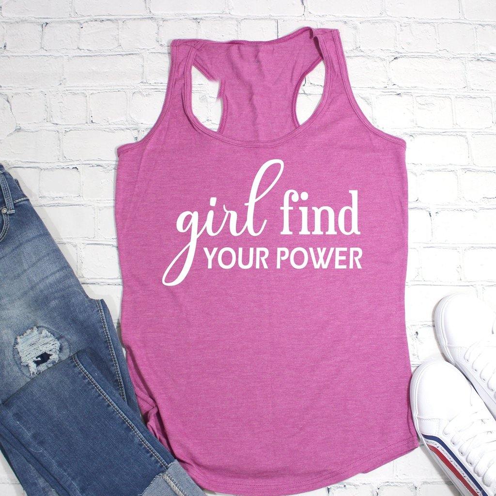 Girl Find Your Power Workout Tank Top - Elliefont Styles