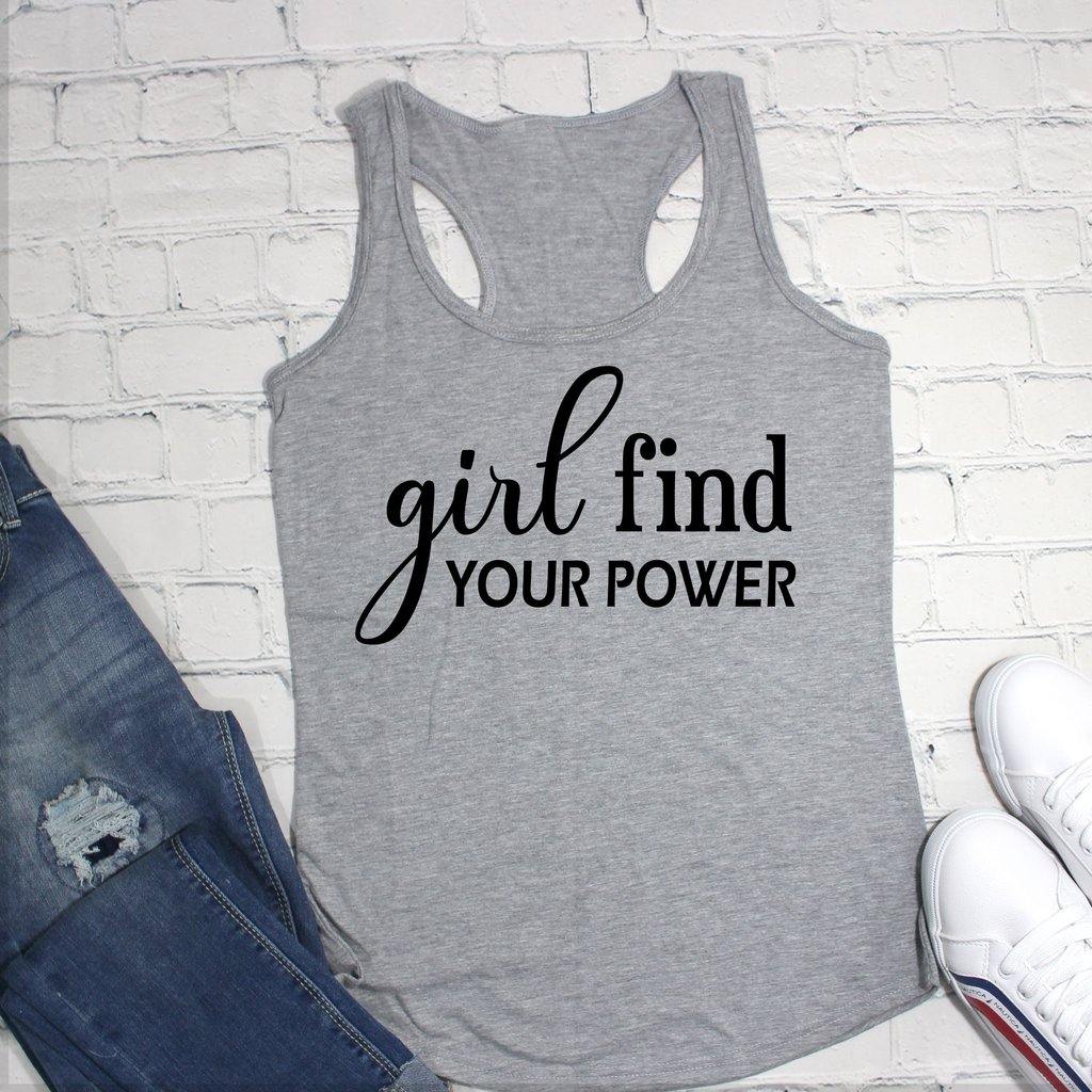 Girl Find Your Power Workout Tank Top - Elliefont Styles
