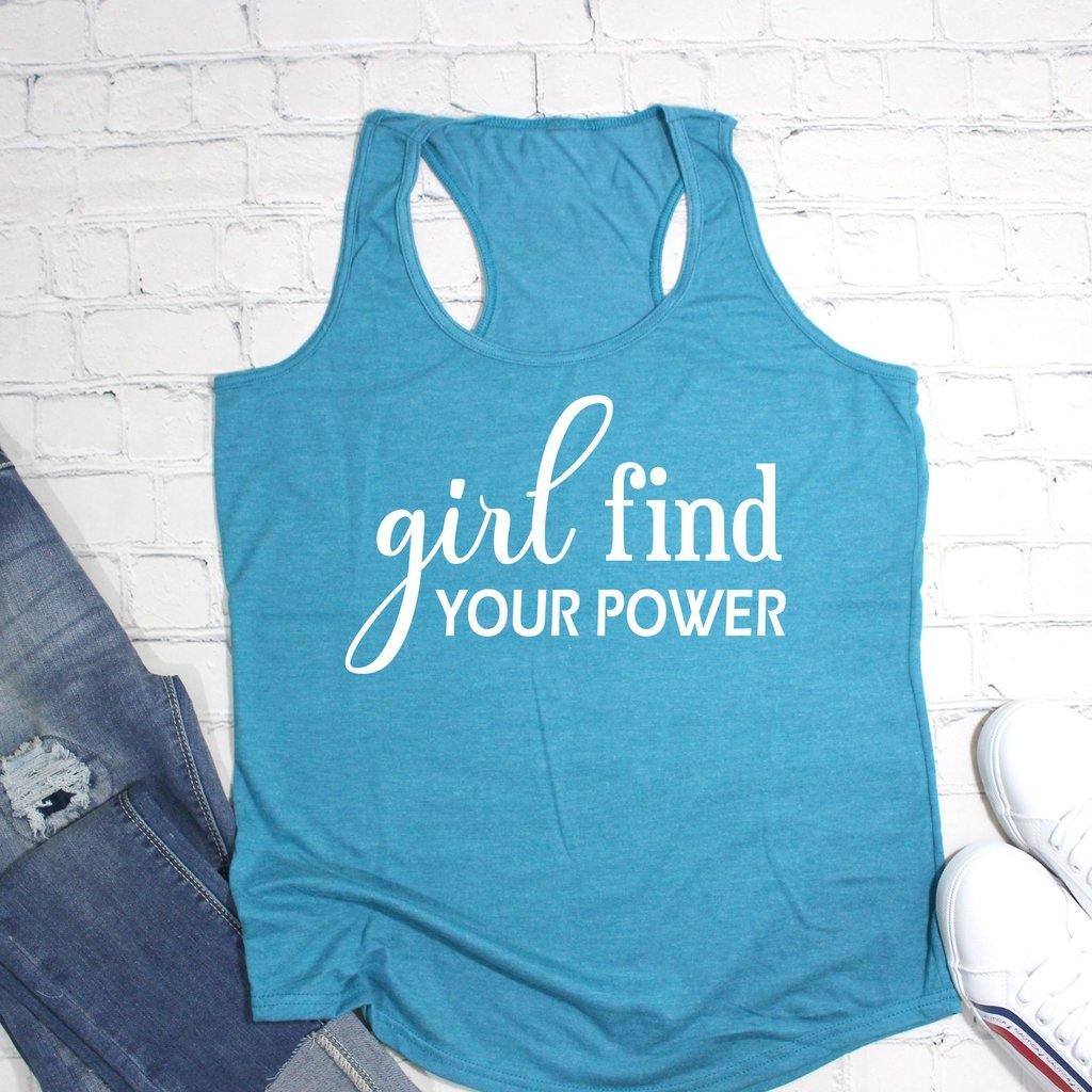 Girl Find Your Power Workout Tank Top - Elliefont Styles