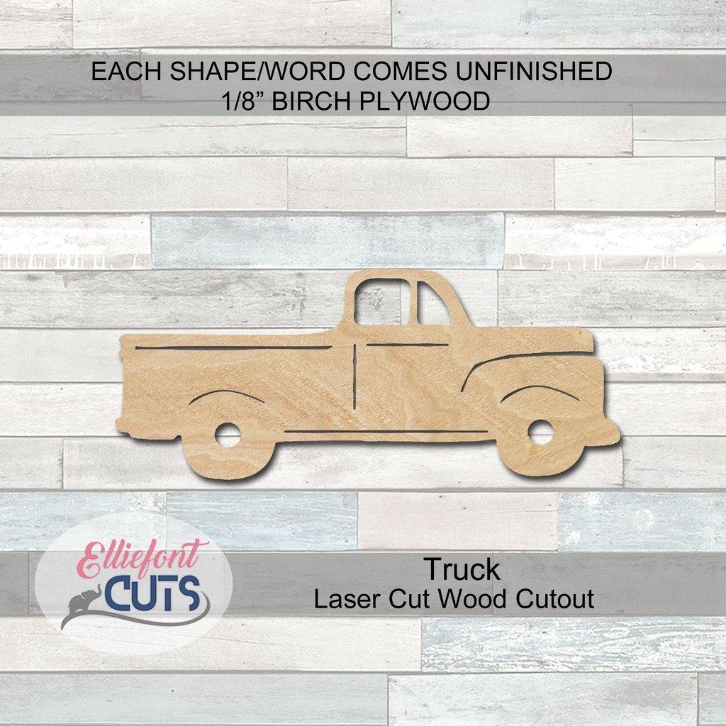 Vintage Truck Wood Cutouts - Elliefont Styles