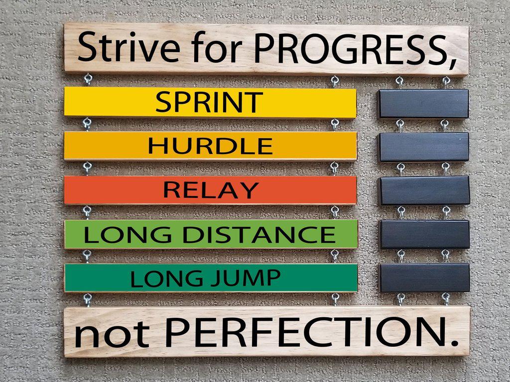 Track and Field PR Board Personal Record Display Board - Elliefont Styles