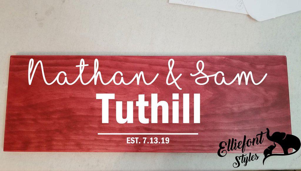 LGBT Wedding Gift Keepsake Sign | Gay Anniversary Gift