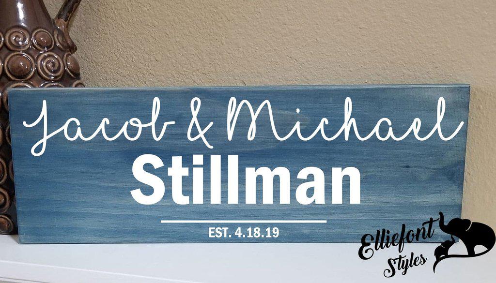 LGBT Wedding Gift Keepsake Sign | Gay Anniversary Gift