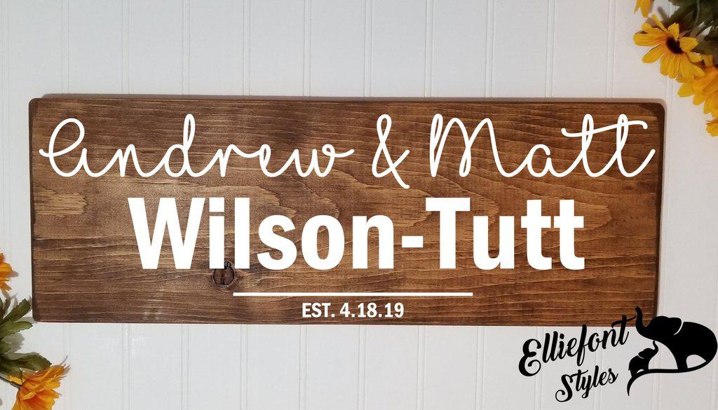 LGBT Wedding Gift Keepsake Sign | LGBT Anniversary Gift