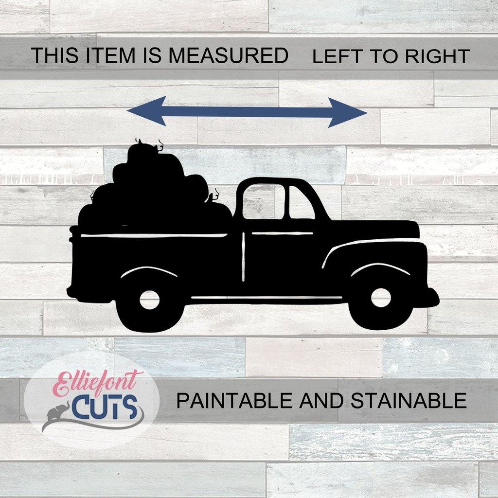 Pumpkin Truck Wood Cutouts - Elliefont Styles