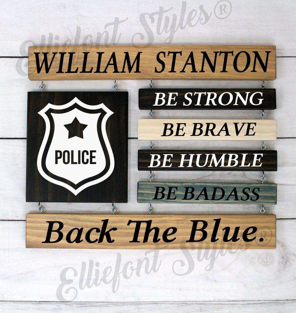 Back The Blue Police Sign