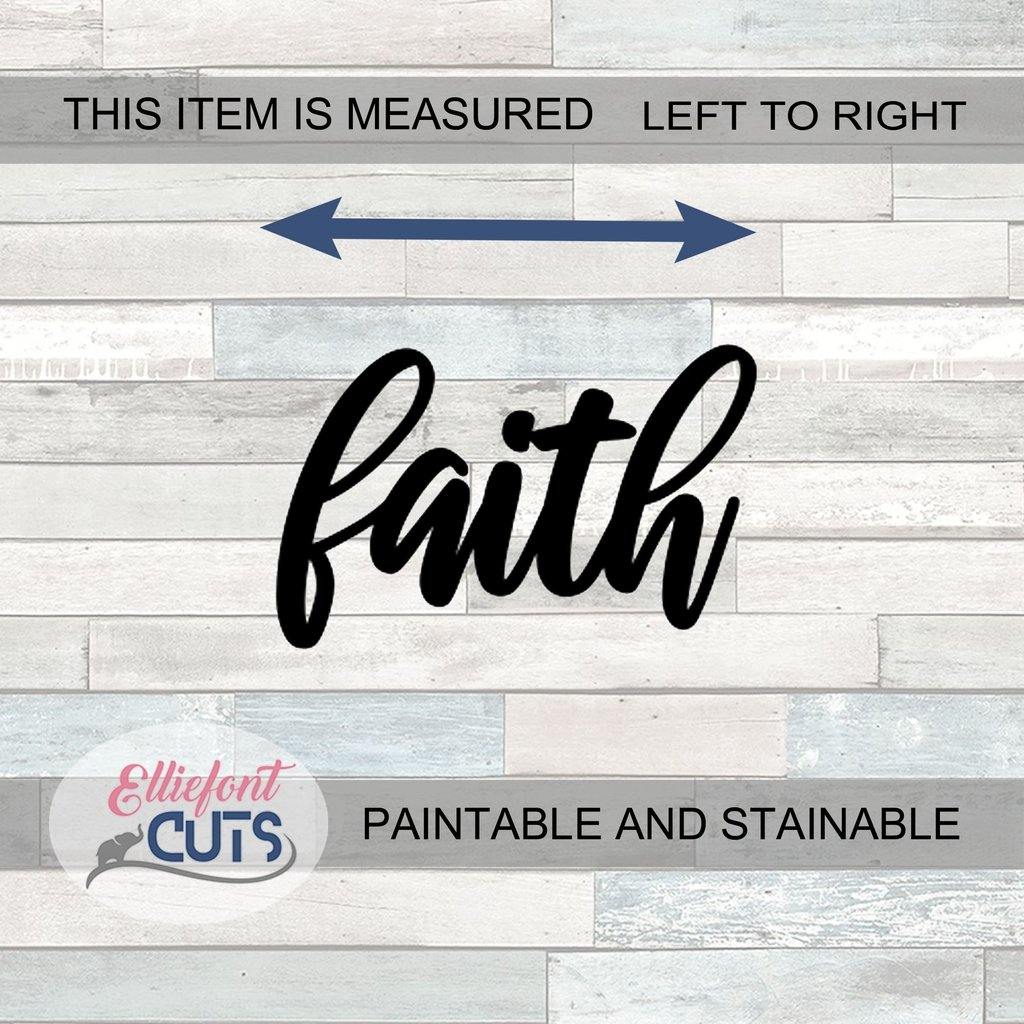 Faith Wood Words - Elliefont Styles