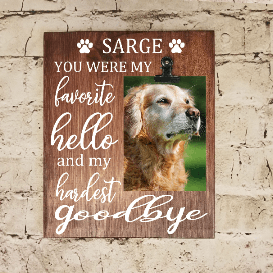 pet memory plaque