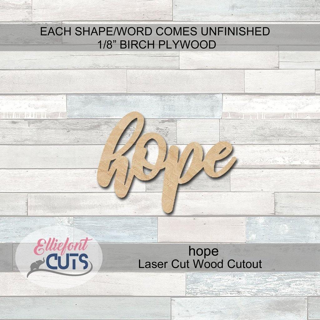 Hope Wood Words - Elliefont Styles