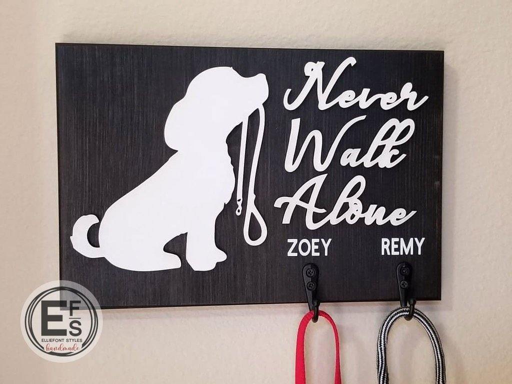 personalized dog leash hanger