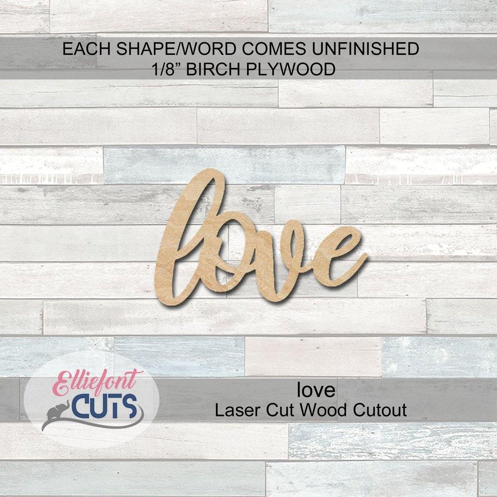 Love Wood Words - Elliefont Styles