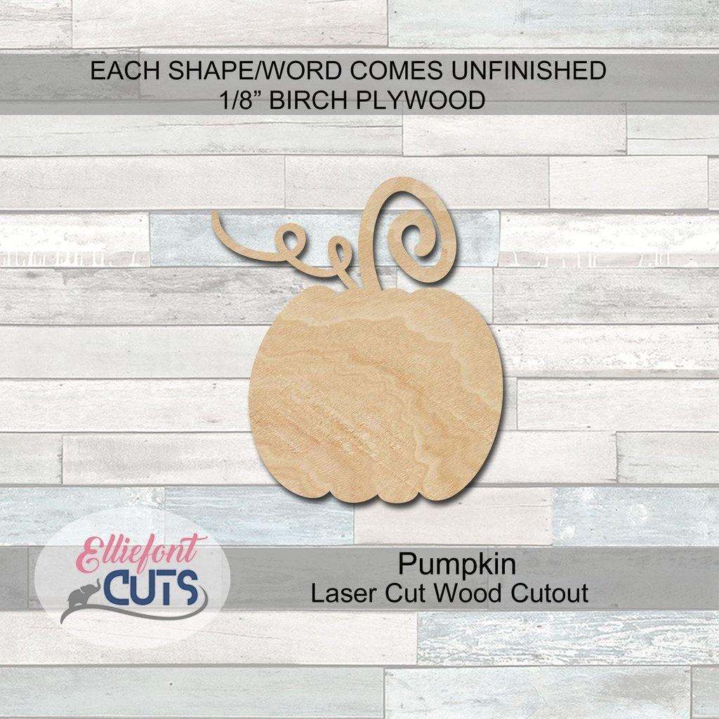 Pumpkin Wood Cutouts - Elliefont Styles