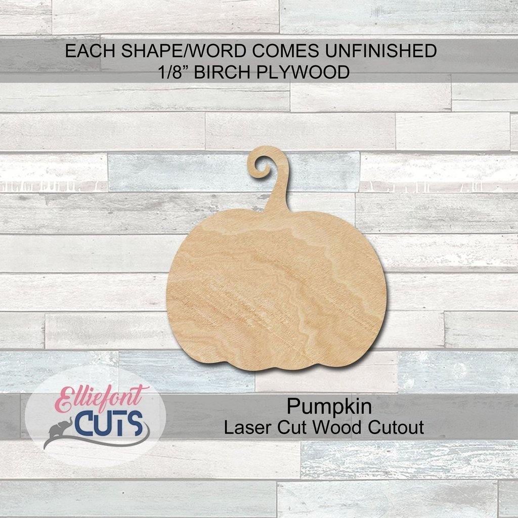 Pumpkin Wood Cutouts - Elliefont Styles