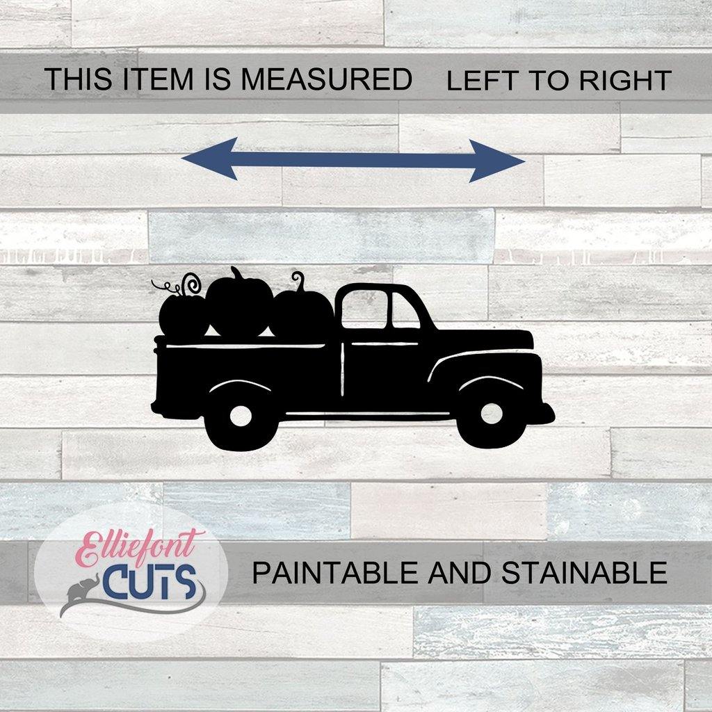 Pumpkin Truck Wood Cutouts - Elliefont Styles