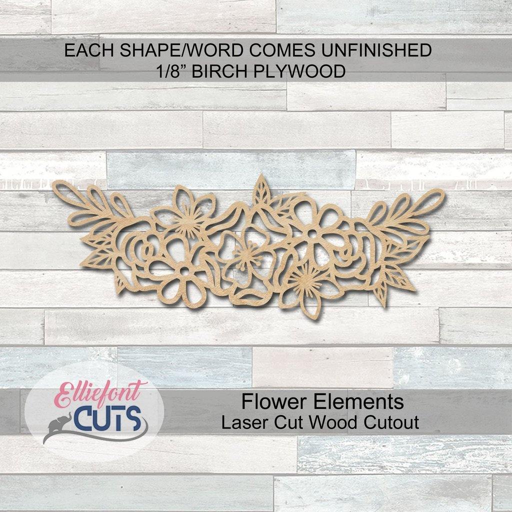 Floral Wood Cutouts - Elliefont Styles