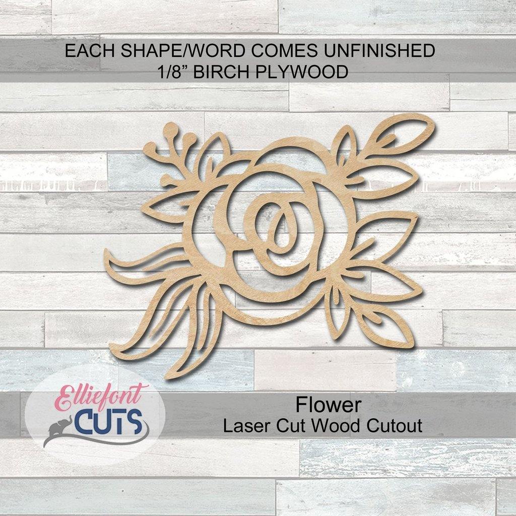 Floral Wood Cutouts - Elliefont Styles