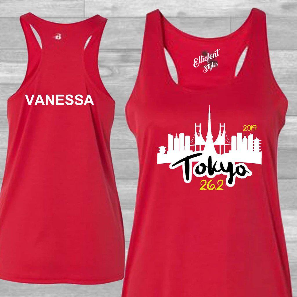 Tokyo Marathon Shirt 26.2 Drifit Tank Top | Ladies Marathon Shirt - Elliefont Styles