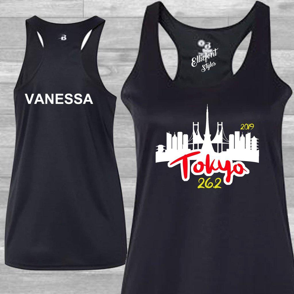 Tokyo Marathon Shirt 26.2 Drifit Tank Top | Ladies Marathon Shirt - Elliefont Styles