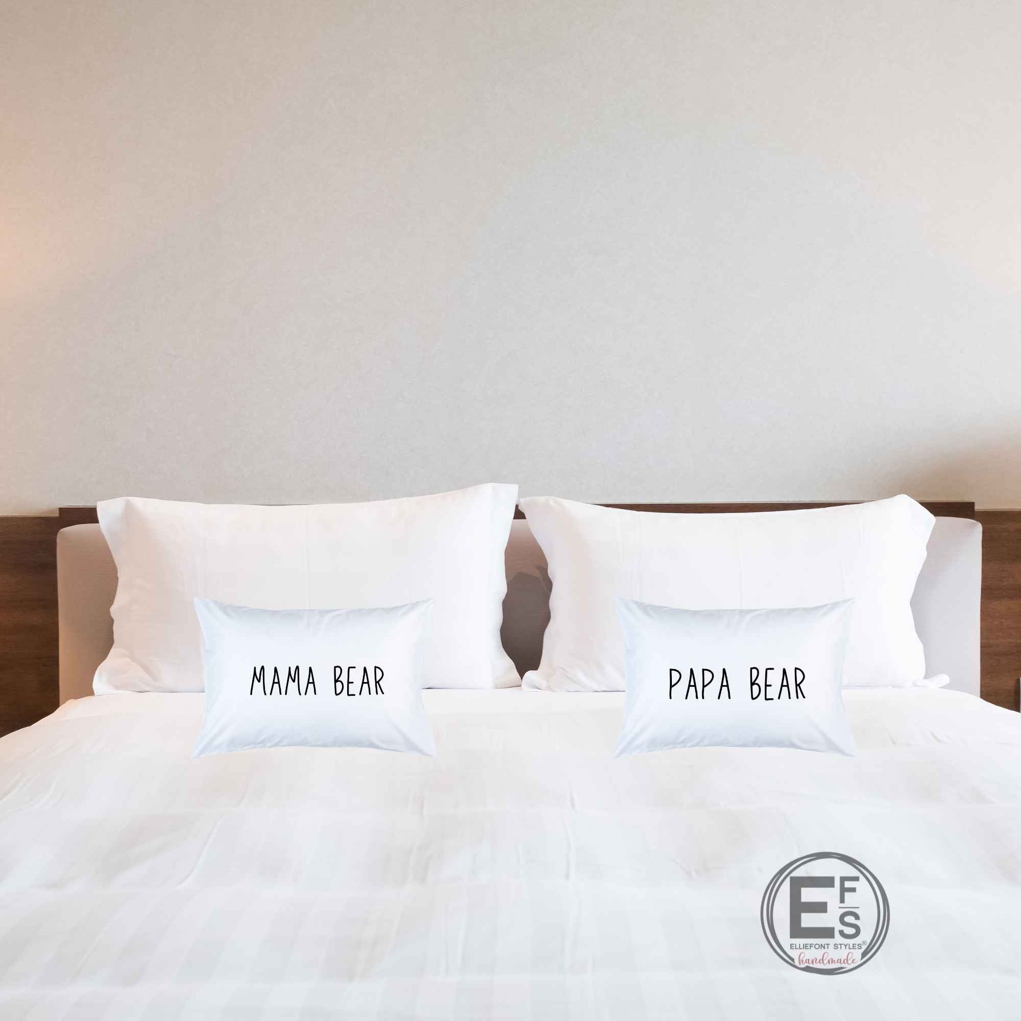 Mama Bear Papa Bear Lumbar Throw Pillow