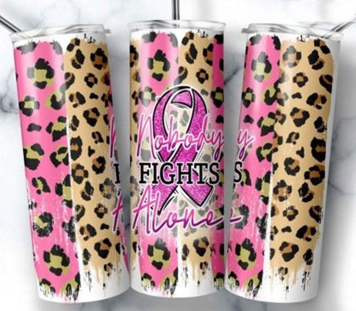 Breast Cancer Pink Ribbon Stainless steel tumbler