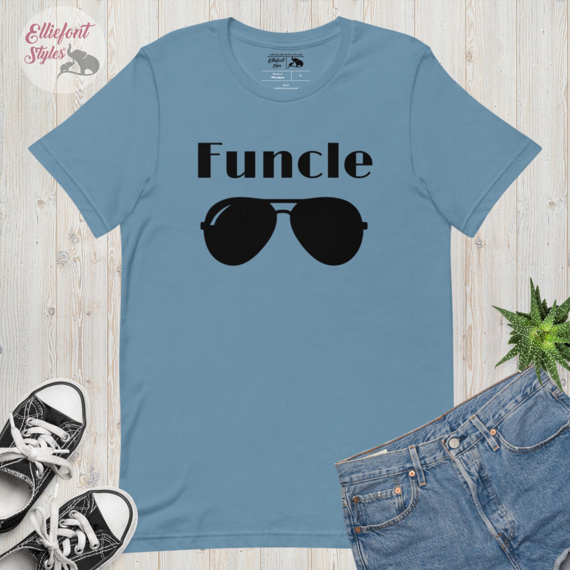 Cool uncle shirt with Funcle design parodying Top Gun