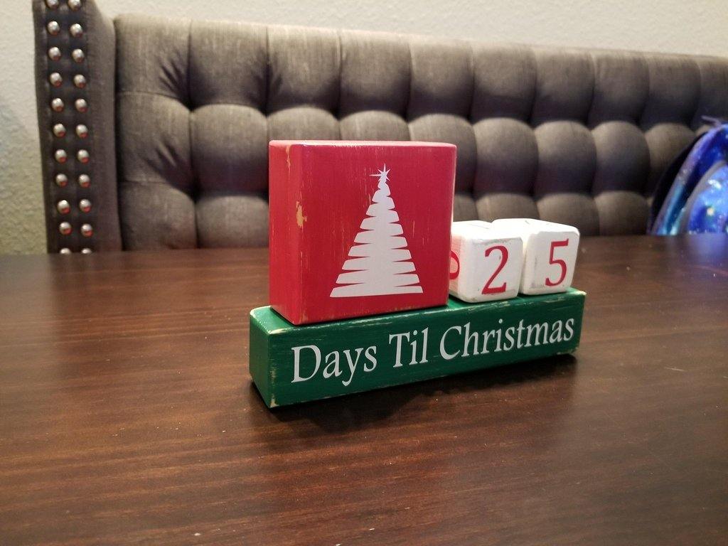 Days Till Christmas Countdown / Christmas Tree / Nativity Manger / Wooden Blocks / Stacker Set / Christmas Countdown - Elliefont Styles
