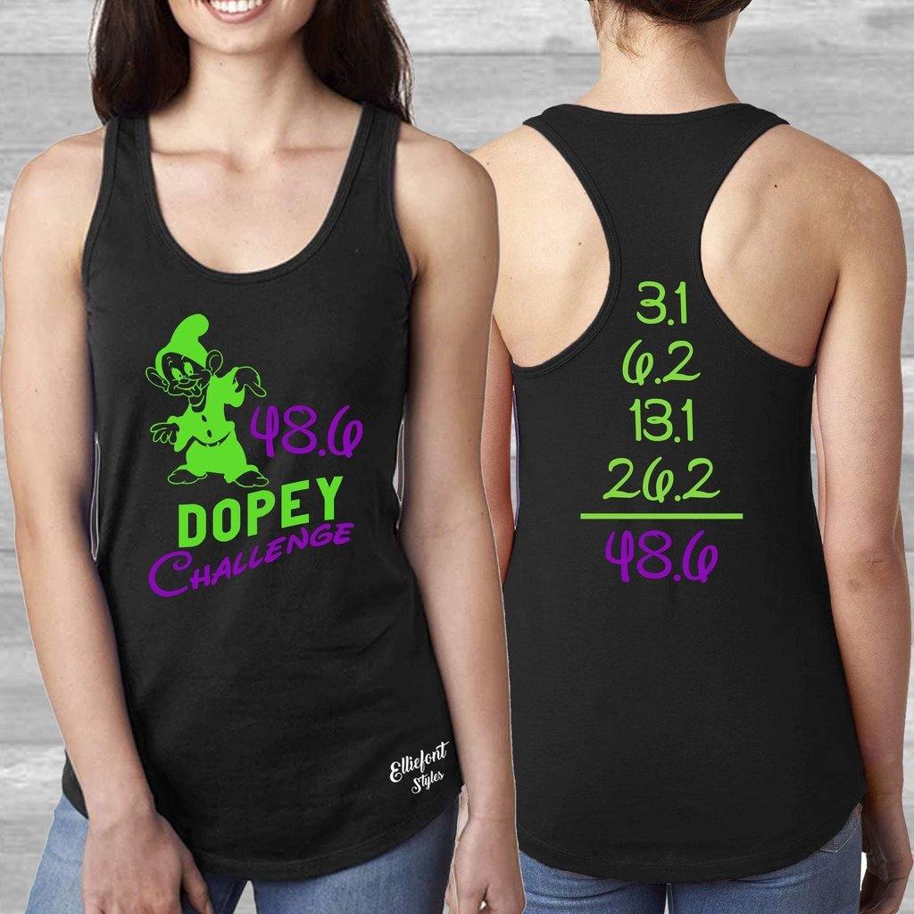 Dopey Challenge Tank Top Shirt, Run Disney Race Shirt, Disney Marathon, We Are Dopey - Elliefont Styles