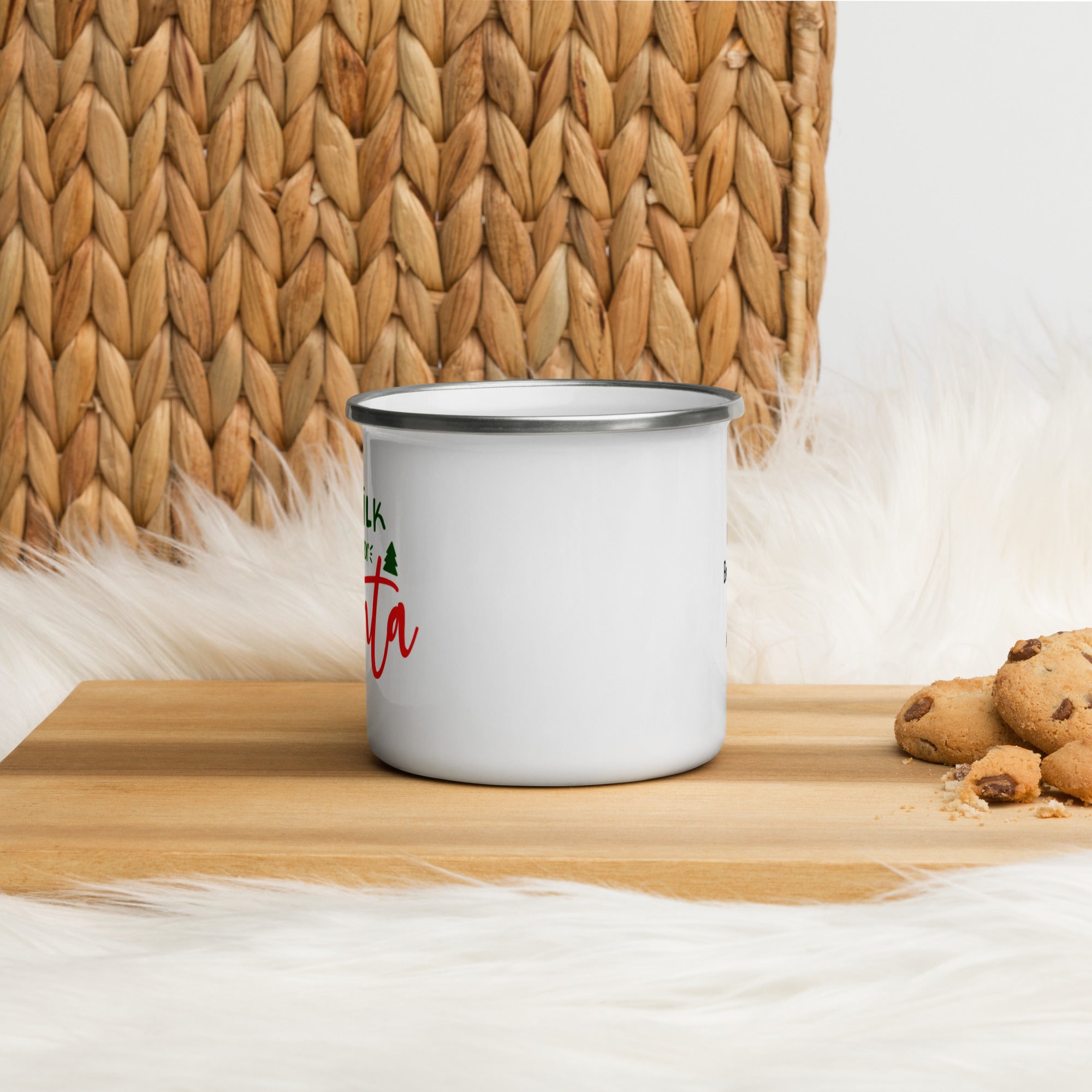 Milk For Santa Enamel Mug