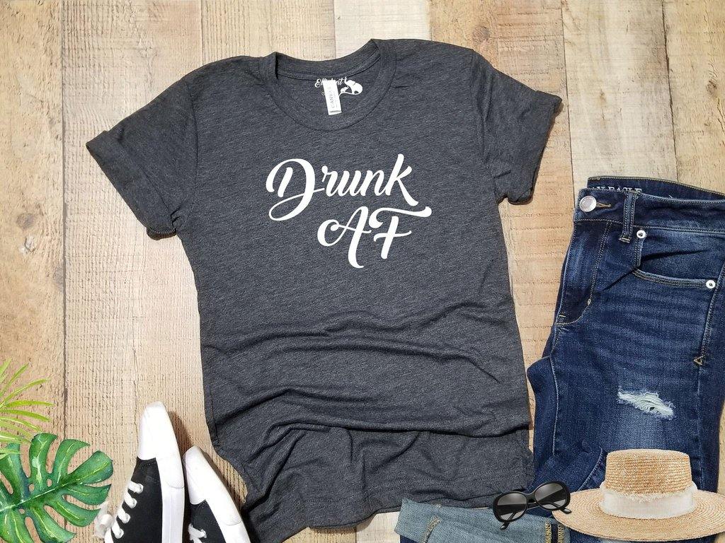 Engaged AF Drunk AF Bride and Bridesmaid Bachelorette Party Shirts | Bridal Party Shirts | Wedding Party Shirts | Bridesmaid or Bride Shirt - Elliefont Styles
