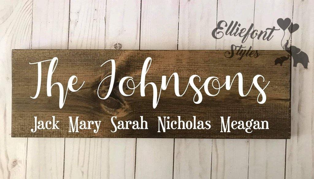 custom family name signs