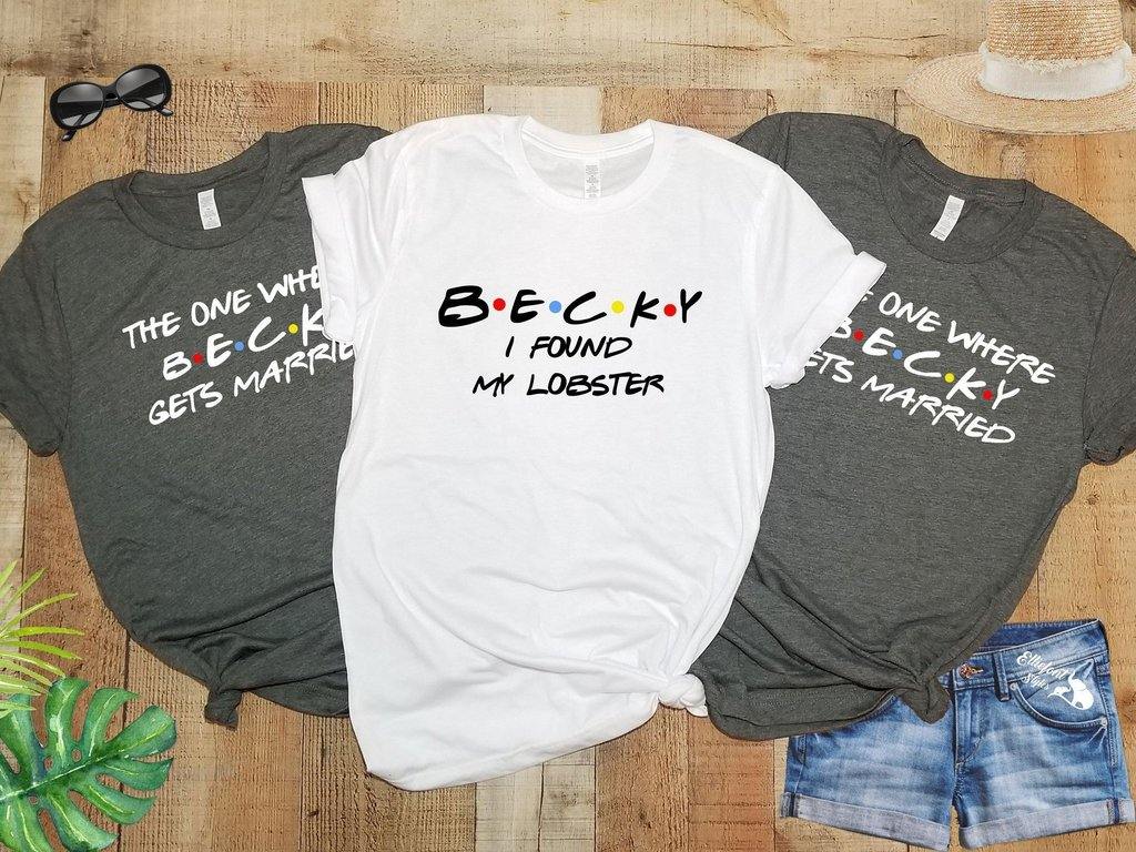 FRIENDS Bachelorette Party Shirts | Bridal Wedding Party Shirts | Bridesmaid Shirts | Bride Shirt - Elliefont Styles