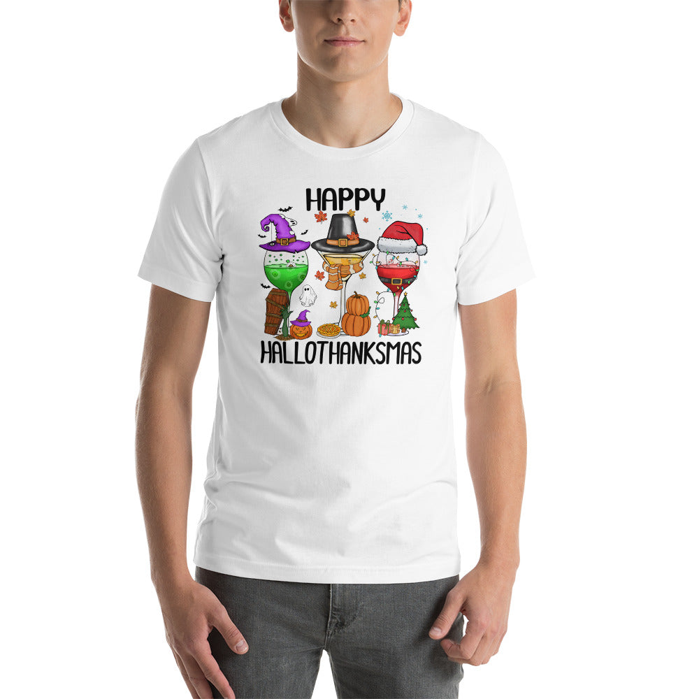 Funny seasonal shirt for holiday lovers who celebrate all three holidays