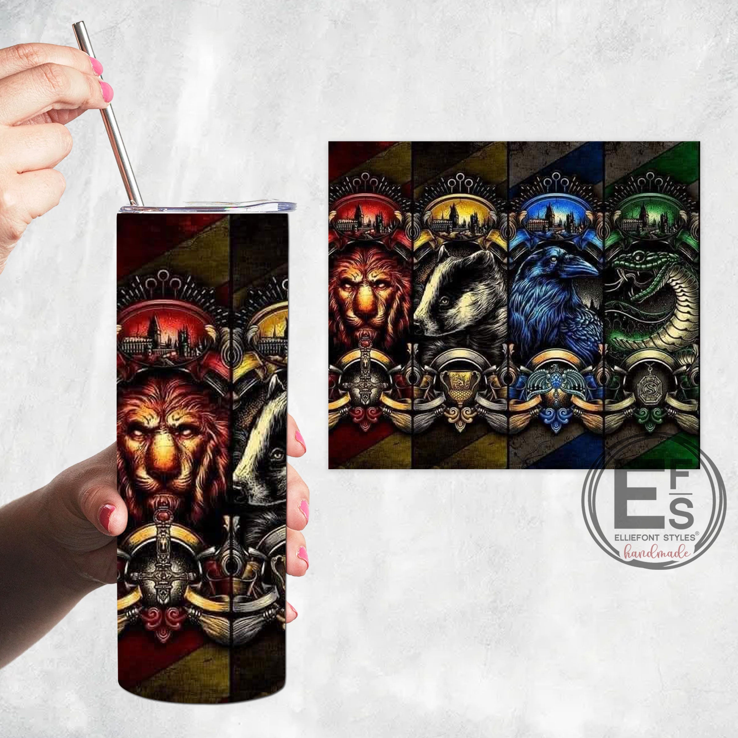 Harry Potter Houses Stainless steel tumbler